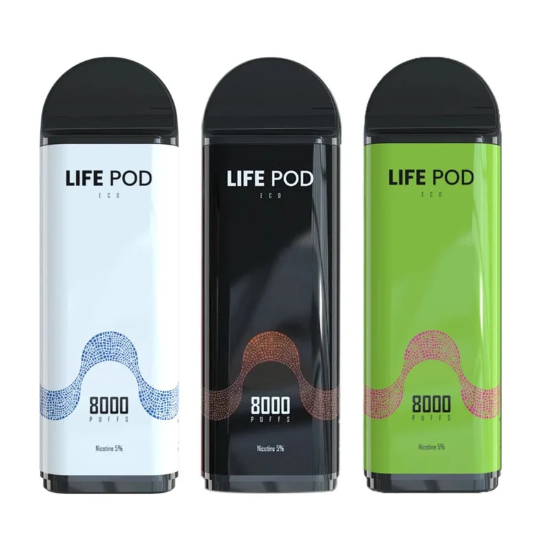 CAIXA LIFE POD 8.000 PUFFS CARTUCHO - 10 UNIDADES